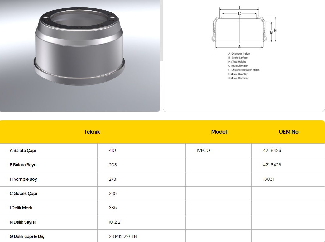 FREN KAMPANASI İVECO
